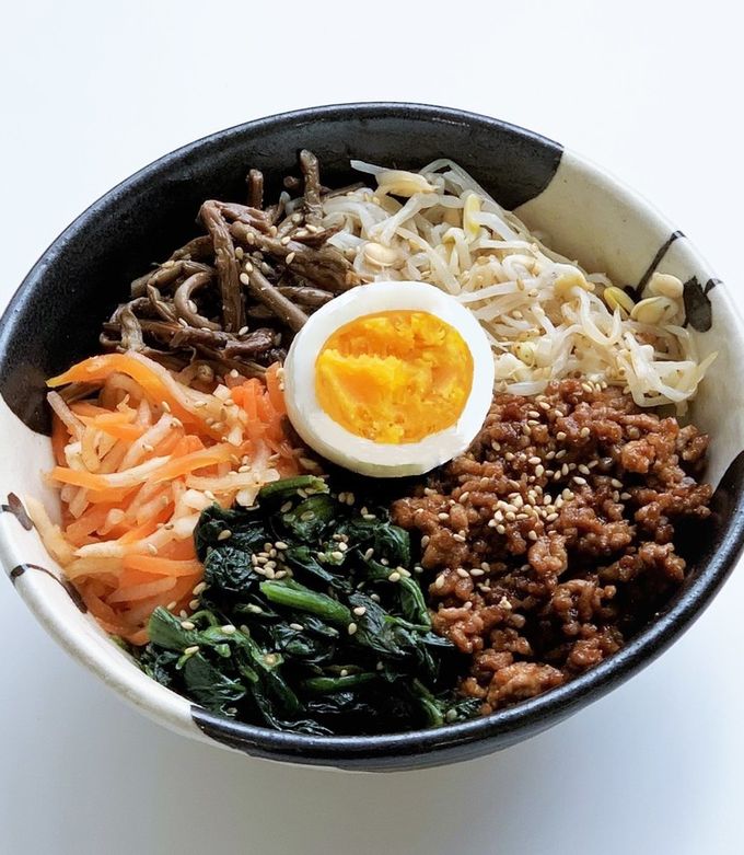 簡単ビビンバ（肉みそのアレンジ） by 西京味噌 【クックパッド】 簡単