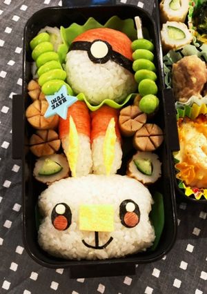 キャラ弁　ポケモン　ヒバニー弁当-レシピのメイン写真
