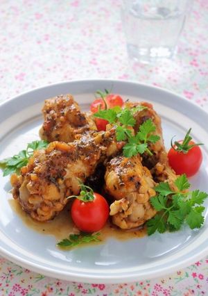 鶏手羽のトマトハーブ煮込み-レシピのメイン写真