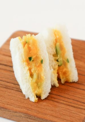 【離乳食完了期】かぼちゃのサンドイッチ-レシピのメイン写真
