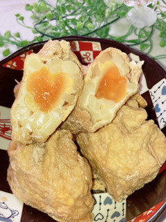 卵とうどんの巾着煮-レシピのメイン写真