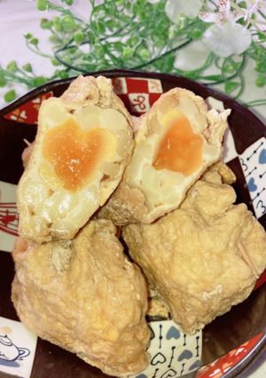 卵とうどんの巾着煮-レシピのメイン写真