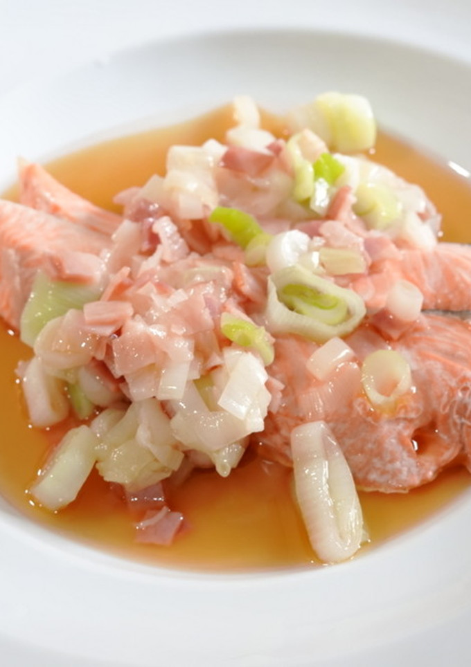 蒸し魚の白ねぎソースかけ-レシピのメイン写真