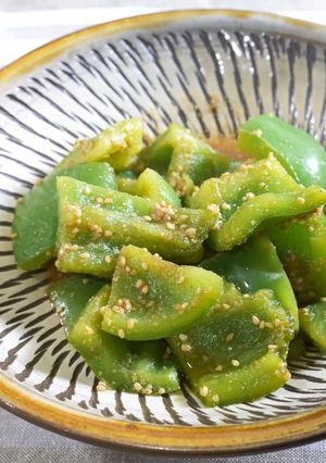 ピーマンのごま醤油和え-レシピのメイン写真