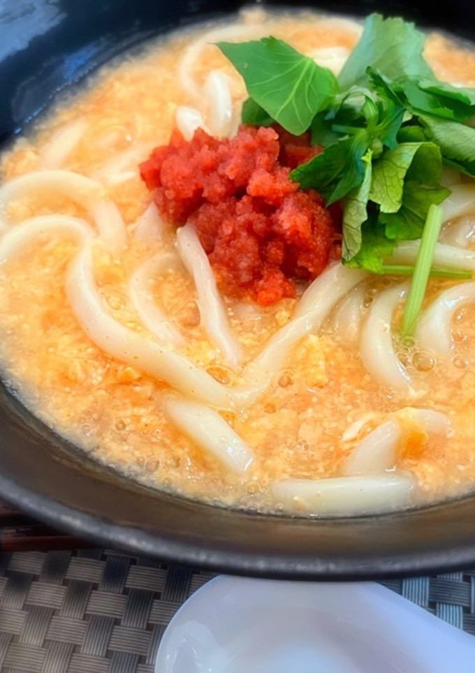 つるとんたん風♡明太餡かけ卵とじうどん-レシピのメイン写真