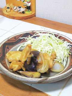 やわらか~い♪鶏胸肉とナスの生姜焼き-レシピのメイン写真