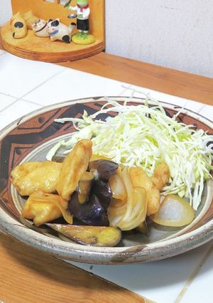 やわらか～い♪鶏胸肉とナスの生姜焼き-レシピのメイン写真