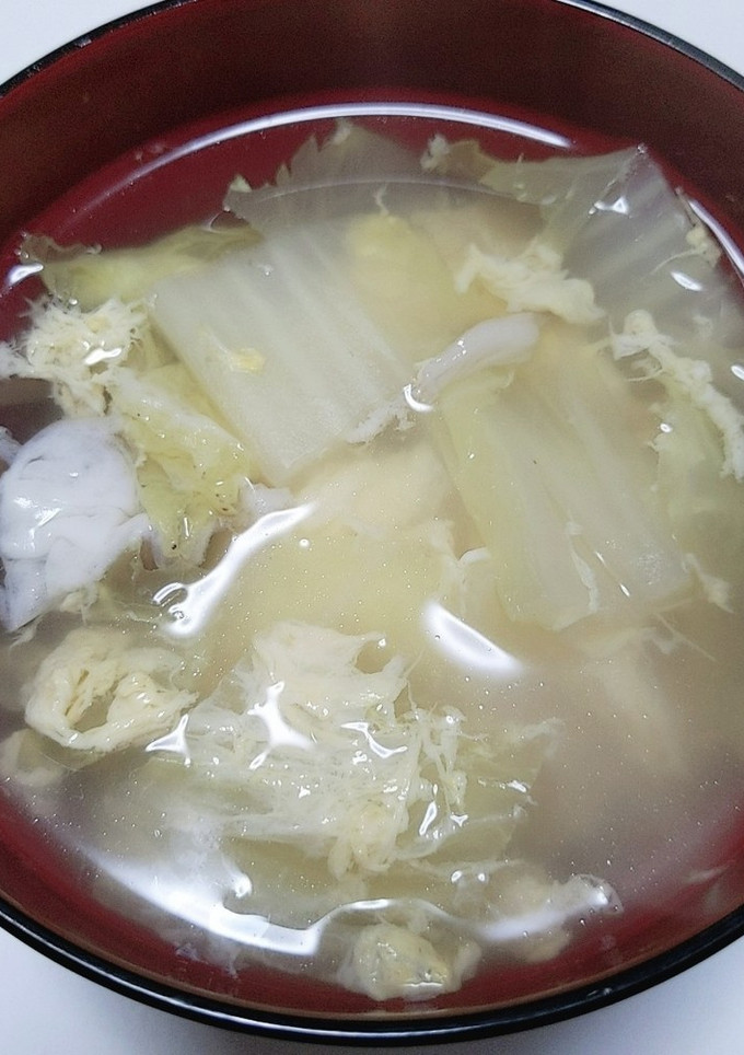 とっても簡単！白菜のかき玉汁-レシピのメイン写真