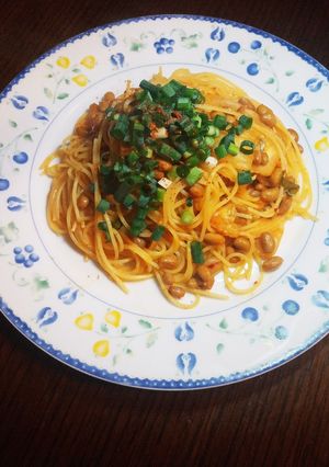 簡単☆キムチ納豆パスタ-レシピのメイン写真