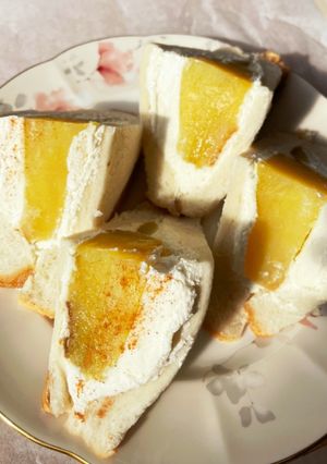 おやつに焼き芋×クリチで♪サンドイッチ！-レシピのメイン写真