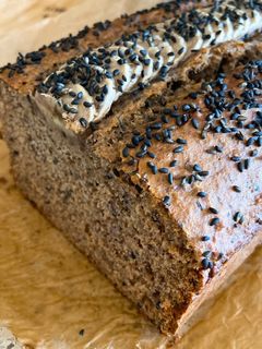砂糖油なし。胡麻とタヒニのバナナブレッド-レシピのメイン写真