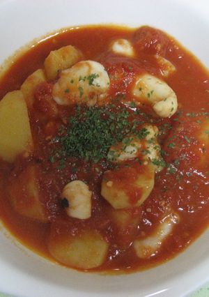 いかとじゃがいもの煮物～トマト味～-レシピのメイン写真