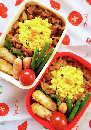キャラ弁☆そぼろで素朴なひよこサン弁当☆-レシピのメイン写真