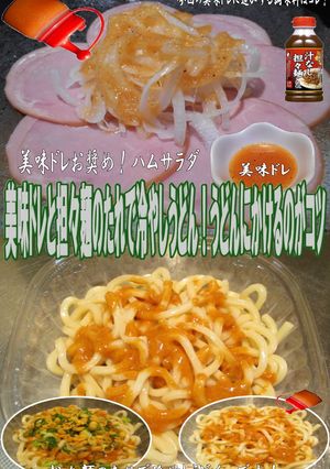 美味ドレと担々麺のたれで冷やしうどん-レシピのメイン写真