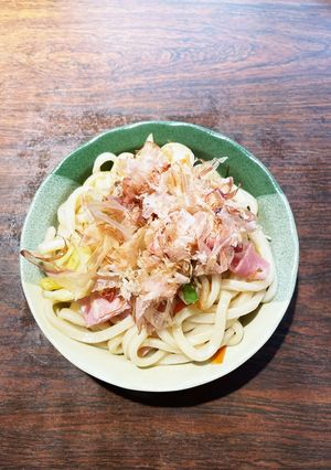 ベーコン&野菜たっぷり焼き讃岐うどん-レシピのメイン写真
