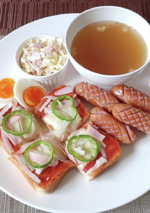 超簡単！ピザトーストモーニングプレート！-レシピのメイン写真