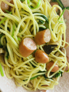 タケにく葉っぱの和風パスタ-レシピのメイン写真