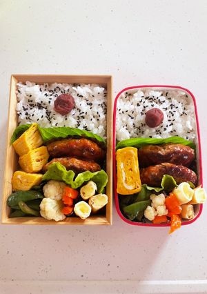 私と女子大生のお弁当⑥ハンバーグ-レシピのメイン写真