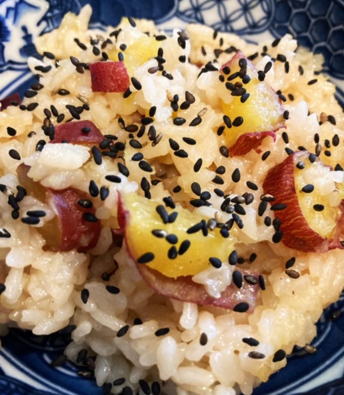 電気圧力鍋(炊飯機能)でさつまいもご飯-レシピのメイン写真