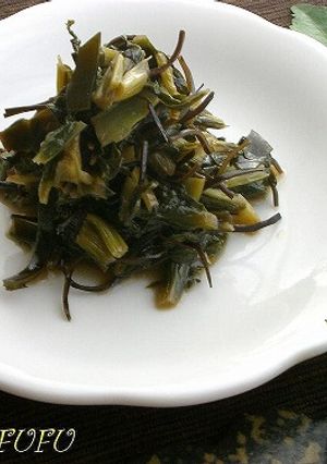 蕪(かぶ)の葉っぱとあらめの炒め煮たん-レシピのメイン写真