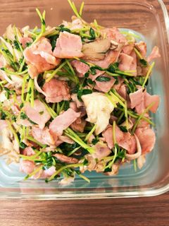 まいたけと豆苗とベーコンのシンプル炒め-レシピのメイン写真