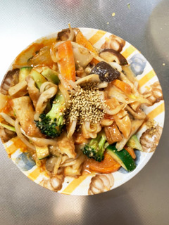レンジ肉無チクワクリームエビチリ野菜炒め-レシピのメイン写真