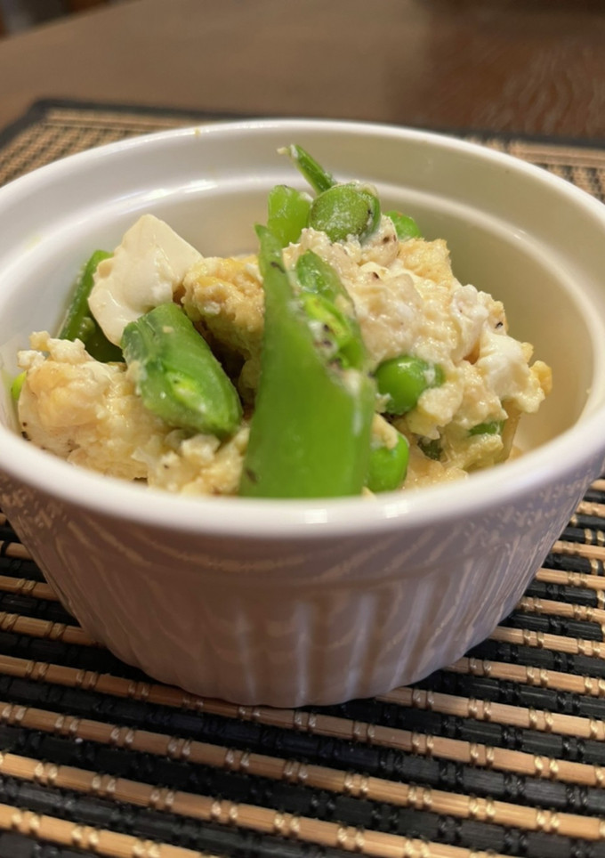 ＊スナップエンドウと豆腐の卵とじ＊-レシピのメイン写真
