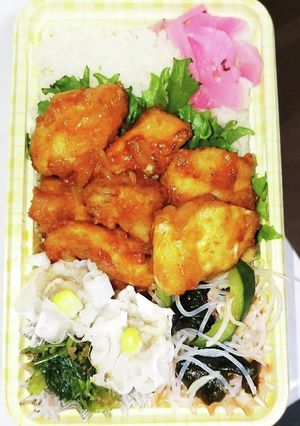 【夫婦弁当218】鶏チリと酢の物-レシピのメイン写真