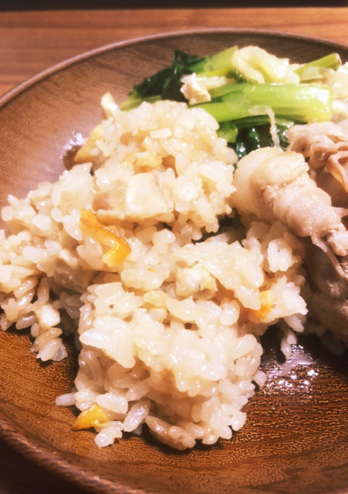 鶏とキノコの炊き込みご飯-レシピのメイン写真