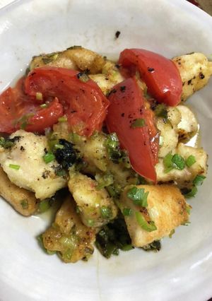 とろけるトマトと鶏肉のネギ塩炒め-レシピのメイン写真
