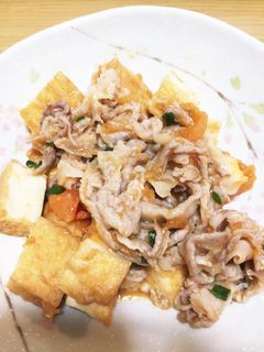 揚げ豆腐と豚肉のトマト煮-レシピのメイン写真