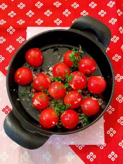 ミニトマトのペペロンチーノ風ソテー-レシピのメイン写真