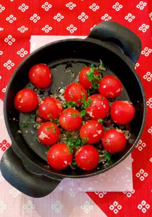 ミニトマトのペペロンチーノ風ソテー-レシピのメイン写真