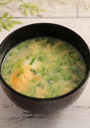 簡単！即席お味噌汁　ネギ卵-レシピのメイン写真