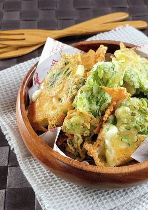 菜の花とチーズの簡単フリッター。-レシピのメイン写真
