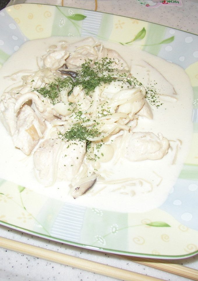 ささみとキノコのクリーム煮-レシピのメイン写真