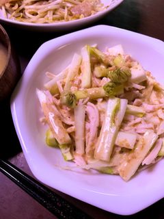 楽うま!山うどとチキンのごまサラダ-レシピのメイン写真