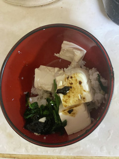海苔の佃煮　ほうれん草　豆腐オガタライス-レシピのメイン写真