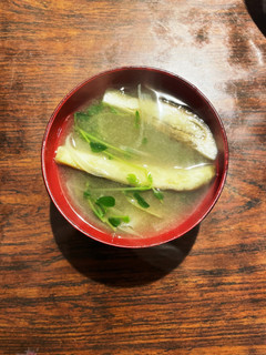 茄子と豆苗の麹味噌汁-レシピのメイン写真
