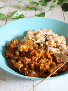 鶏ひき肉で作る!茄子のキーマカレー-レシピのメイン写真