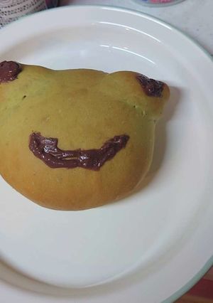 ふわふわな生地の抹茶ミルクカエルパン！-レシピのメイン写真