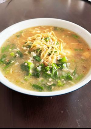 味噌汁リメイク 菜花の味噌ラーメン-レシピのメイン写真