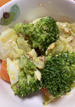 味付けさっぱり！温野菜と卵のサラダ-レシピのメイン写真