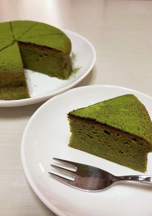 抹茶スフレ☆湯煎焼不向きなオーブンOK！-レシピのメイン写真