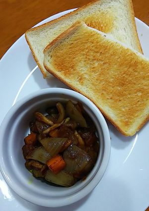カレーフレークトースト-レシピのメイン写真