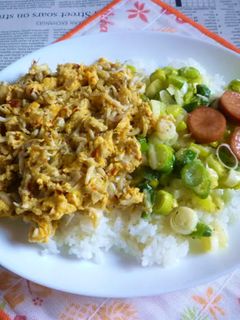 しらす炒り卵+白ねぎソフリットのカフェ丼-レシピのメイン写真