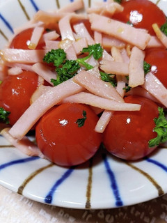 ミニトマトとハムのパセリ炒め-レシピのメイン写真