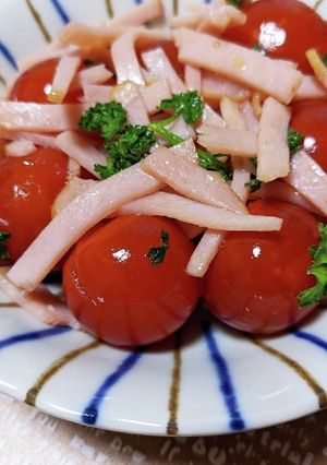 ミニトマトとハムのパセリ炒め-レシピのメイン写真