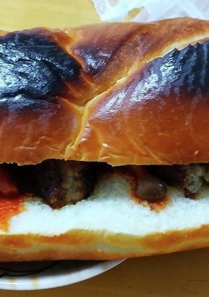 ハンバーグとロシアパンのサンドイッチ-レシピのメイン写真