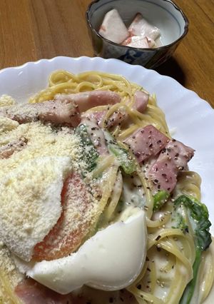 菜の花のクリームパスタ-レシピのメイン写真
